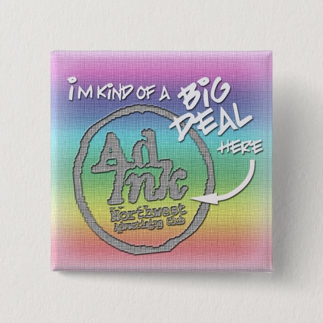 AdInk Big Deal Button, Hippie Style 15 Cm Square Badge (Front)