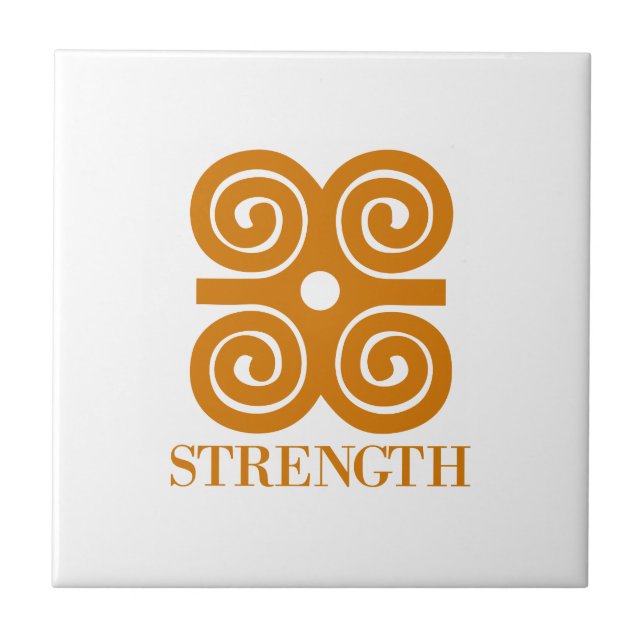 Adinka Strength Symbol Gift Idea Tile (Front)