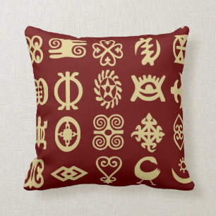 Adinkra , african symbols,Africa,wisdom Cushion