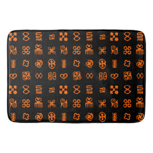 Adinkra African Symbols Classic Round Sticker Sher Bath Mat
