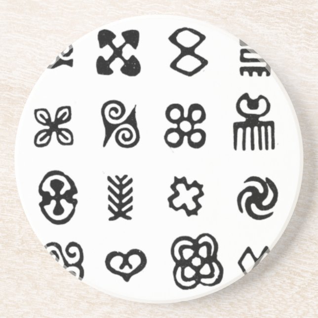 Adinkra African Symbols Coaster (Front)
