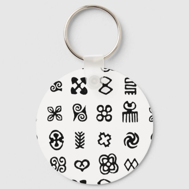 Adinkra African Symbols Key Ring (Front)