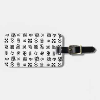 Adinkra African Symbols Luggage Tag