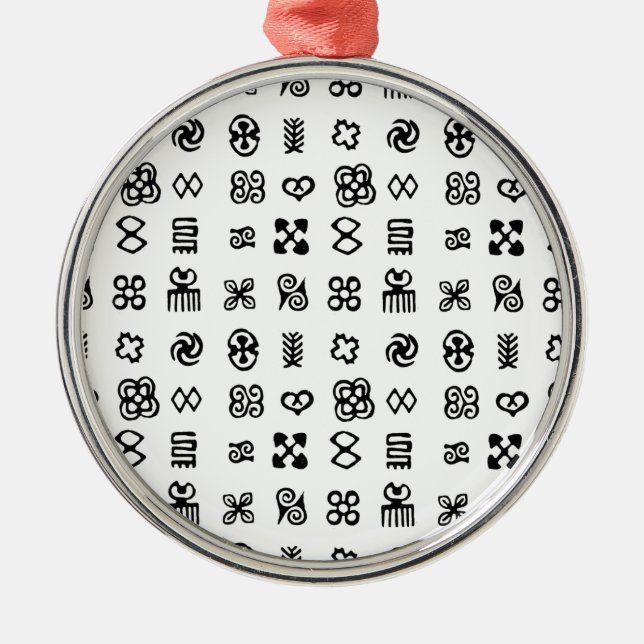 Adinkra African Symbols Metal Tree Decoration (Front)