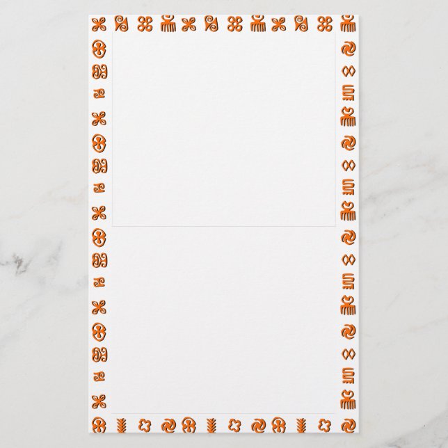 Adinkra African Symbols Stationery (Front)