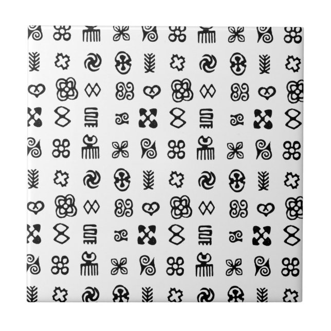 Adinkra African Symbols Tile (Front)