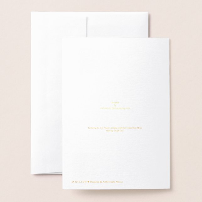 Adinkra Christmas card  (Back With Envelope)