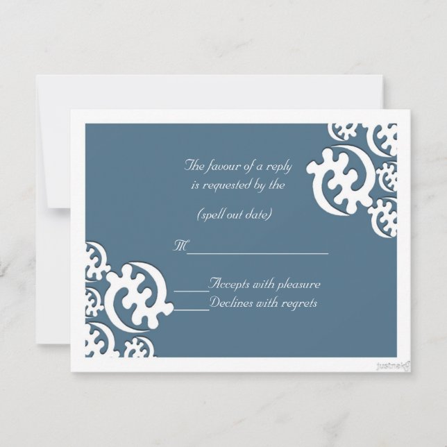 adinkra gye nyame (except for God) agate blue rsvp Card (Front)