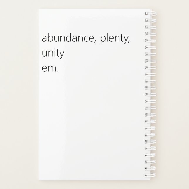 Adinkra Notebook 4 Planner (Back)