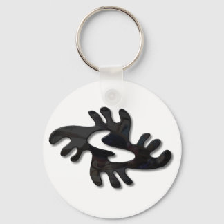 Adinkra-peace-shiny black key ring