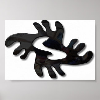 Adinkra-peace-shiny black poster