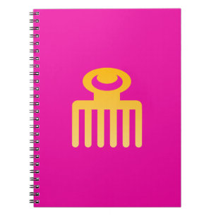 Adinkra Symbol (Beauty) Spiral Lined Notebook