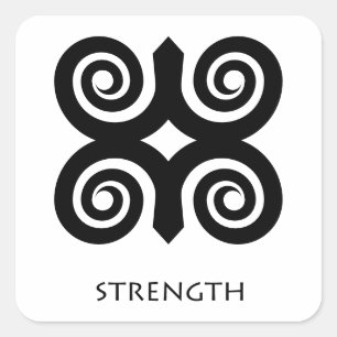 Adinkra Symbol Dwennimmen ( strength ) Sticker