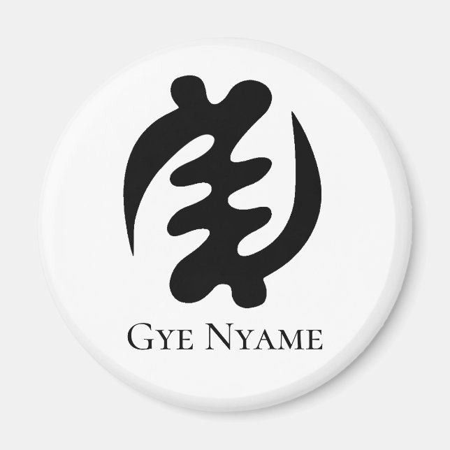 Adinkra Symbol GYE NYAME The Supremacy of God Magnet (Front)