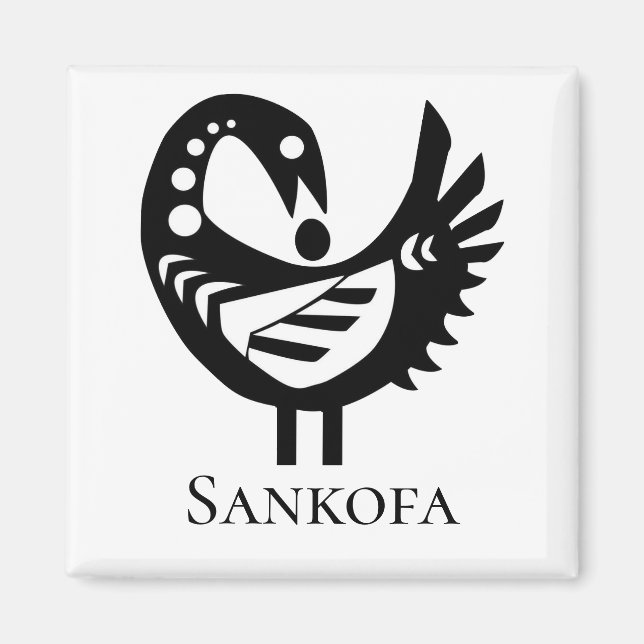 Adinkra Symbol SANKOFA Bird Magnet (Front)