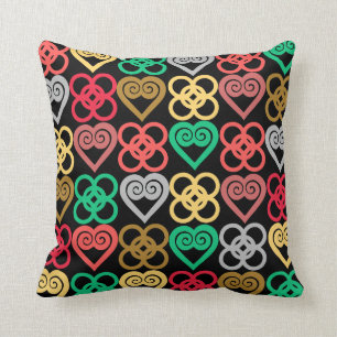 Adinkra tribal symbol pillow
