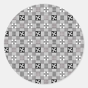 Adinkra West African textile Classic Round Sticker