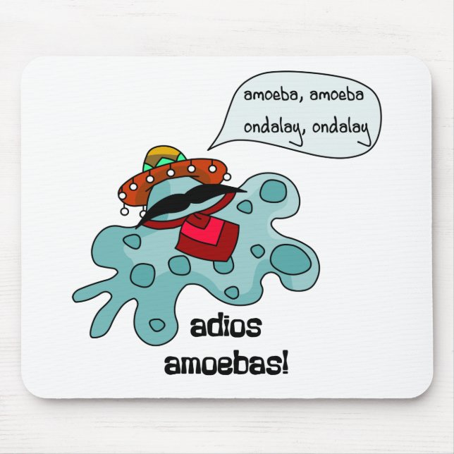 Adios Amoebas Mouse Mat (Front)