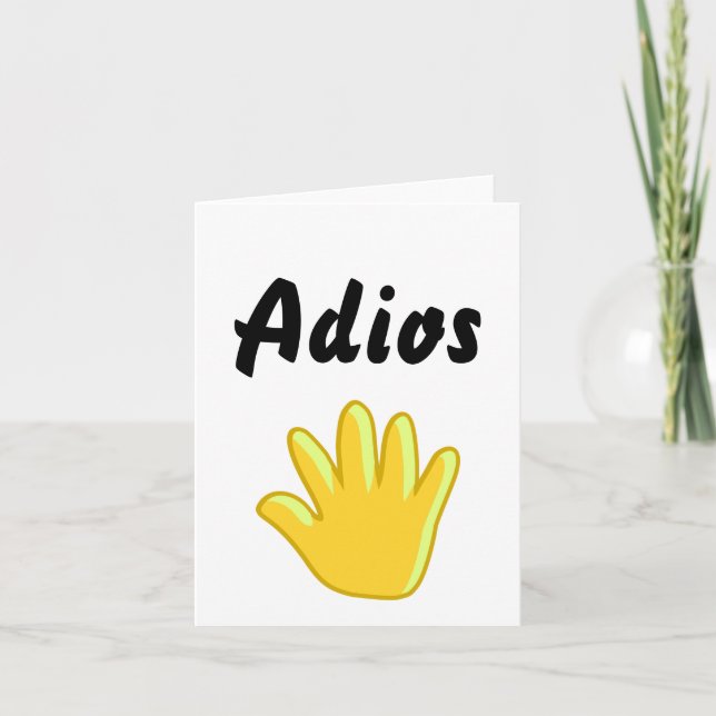 Adios      note card (Front)