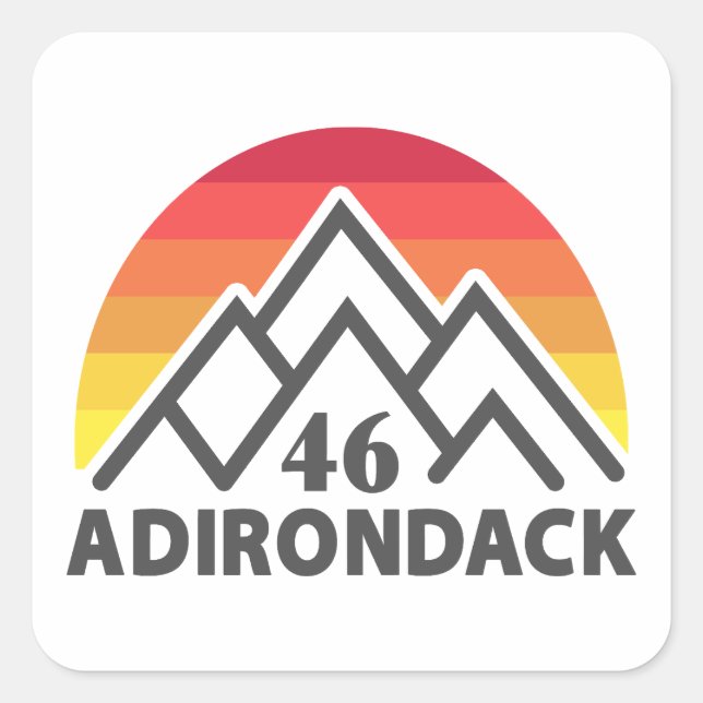 Adirondack 46 Rainbow Square Sticker (Front)