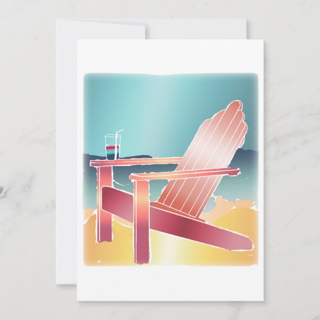 Adirondack Beach Chair Relaxing Invitation (Front)