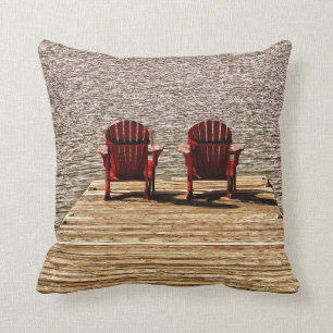 Adirondack Beach Chairs Red Brown Cottage Cushion