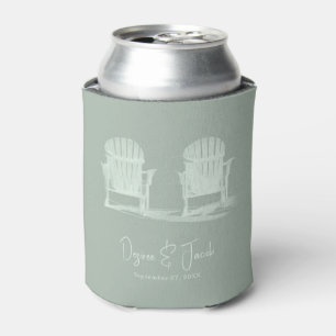Adirondack Beach Chairs Sage Green Wedding Can Cooler