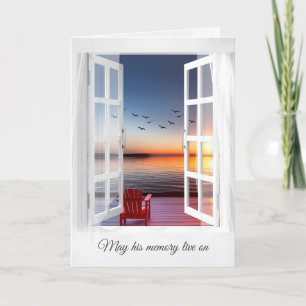 Adirondack Chair In Window Sympathy Card