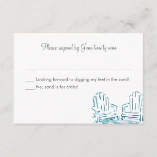 Adirondack Chair Wedding Invitation RSVP