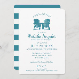 Adirondack Chairs Bridal Shower Invitation