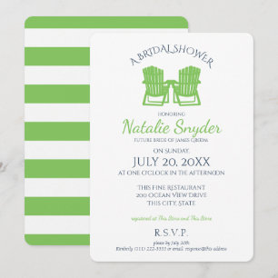 Adirondack Chairs Bridal Shower Invitation