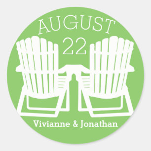 Adirondack Chairs Classic Round Sticker
