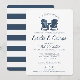 Adirondack Chairs Couple's Shower Invitation