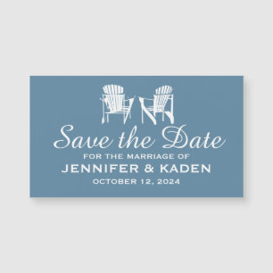 Adirondack Chairs GRAY BLUE Save the Date
