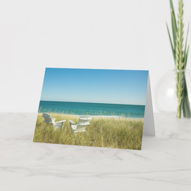Adirondack Chairs in the Dunes Card (Front)