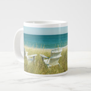 Adirondack Chairs in the Dunes Large Coffee Mug