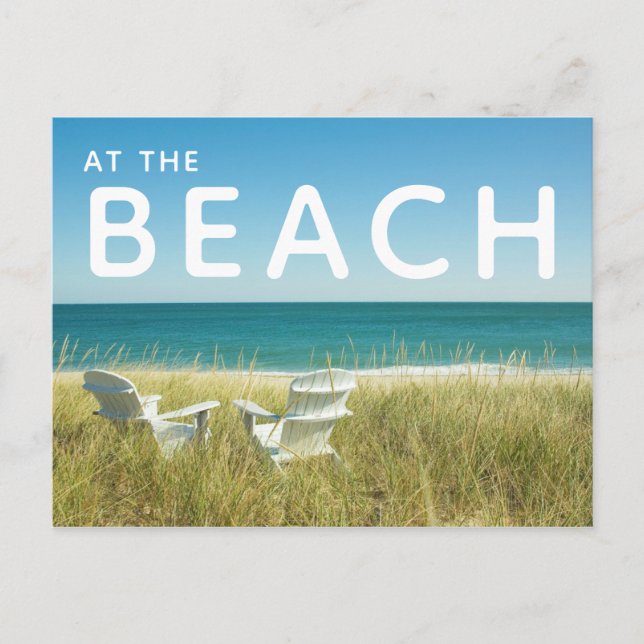 Adirondack Chairs in the Dunes Postcard (Front)