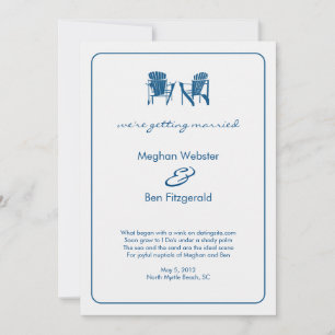 Adirondack Chairs Wedding Announcement