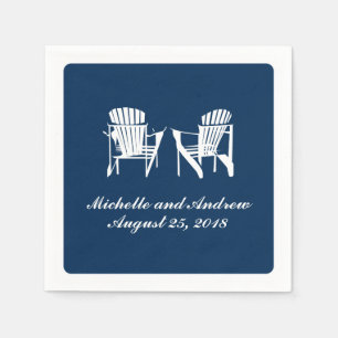 Adirondack Chairs   Wedding Napkin