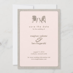 Adirondack chairs Wedding Save the Date