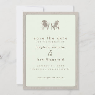 Adirondack Chairs Wedding Save the Date