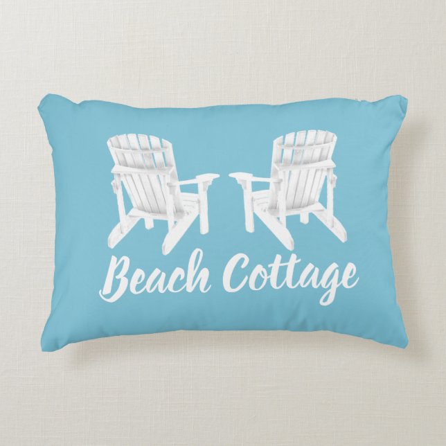Adirondack Chairs Your Colour and Text Decorative Cushion (Front)