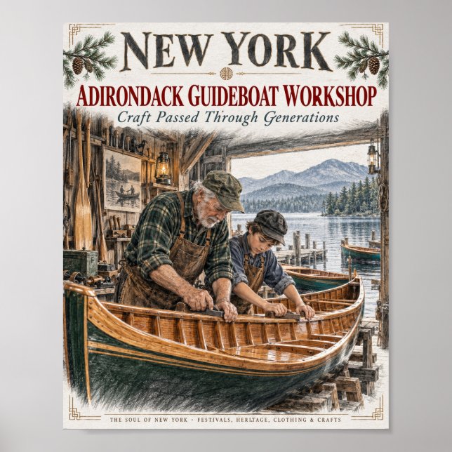Adirondack Guideboat Workshop Poster (Front)