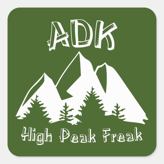 Adirondack High Peak Freak Square Sticker (Front)