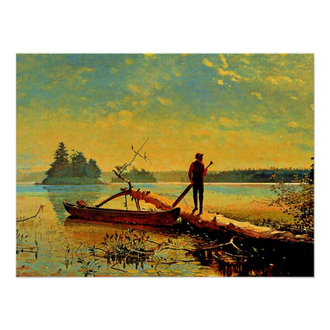 Adirondack Lake by Winslow Homer Poster (Front)