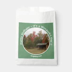 Adirondack Lean-to in Autumn Birthday Party Items Favour Bags