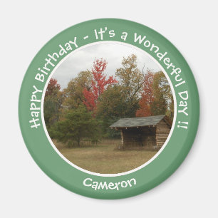 Adirondack Lean-to in Autumn Birthday Party Items Magnet