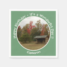 Adirondack Lean-to in Autumn Birthday Party Items