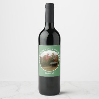 Adirondack Lean-to in Autumn Birthday Party Items Wine Label