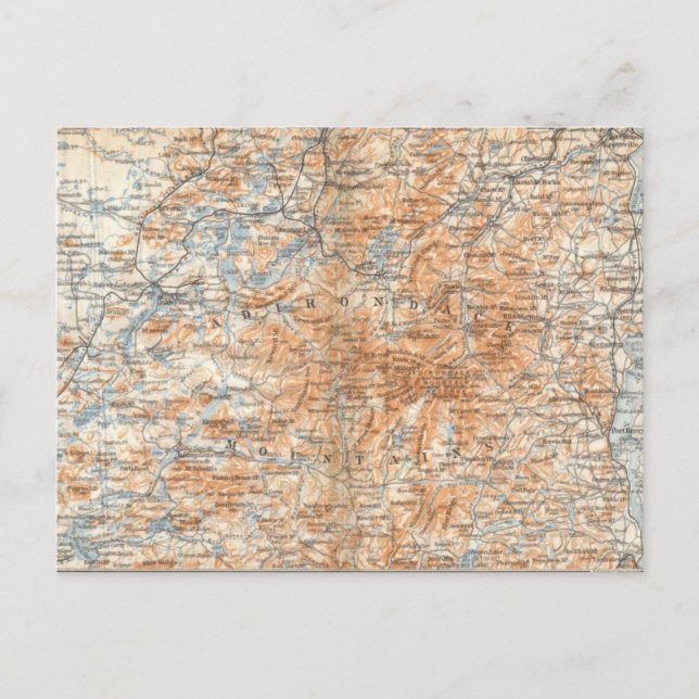 Adirondack Map Postcard (Front)